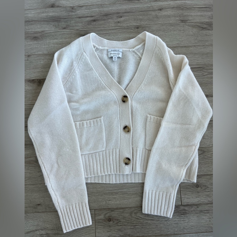 cashmere cardigan white